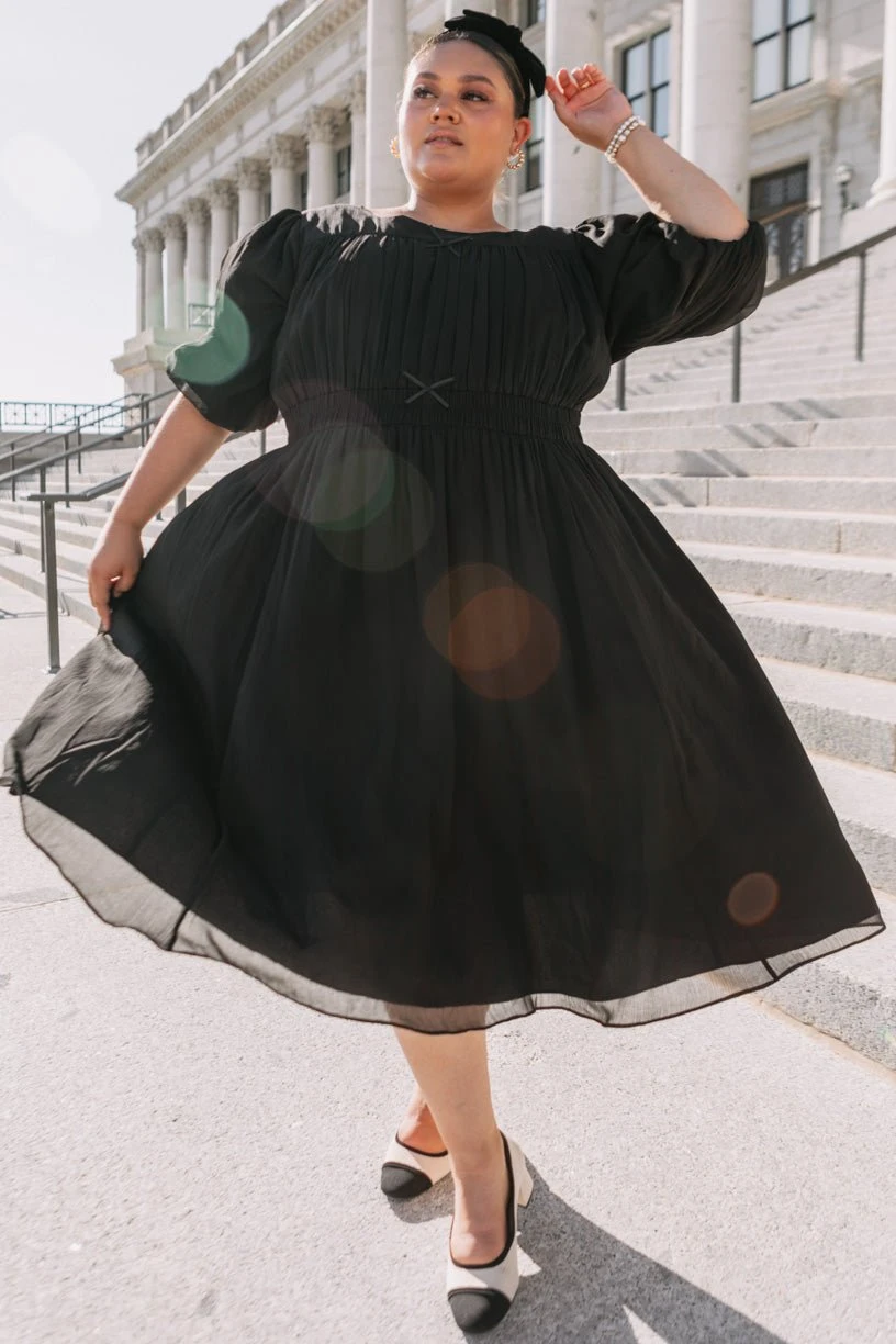 Do-Re-Mi Dress In Black - FINAL SALE 2 Do-Re-Mi Dress In Black - FINAL SALE - Image 2