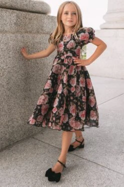 Mini Melody Dress In Midnight Rose