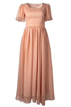 Abbie Dress In Apricot Crush -Ivy City Co Dress Abbie orange front 467381