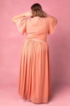 Abbie Dress In Apricot Crush -Ivy City Co Dress AbbieApricot6 472665