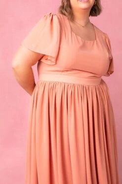 Abbie Dress In Apricot Crush -Ivy City Co Dress AbbieApricot7 493900