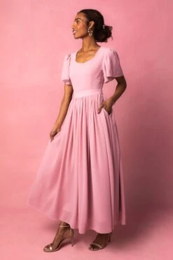 Abbie Dress In Blush -Ivy City Co Dress AbbieBlush5 924436