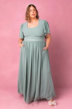 Abbie Dress In Sage -Ivy City Co Dress AbbieSage1 694120