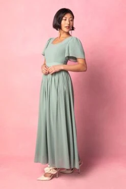 Abbie Dress In Sage -Ivy City Co Dress AbbieSage7 167492