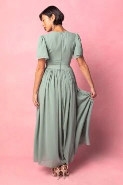 Abbie Dress In Sage -Ivy City Co Dress AbbieSage8 767386