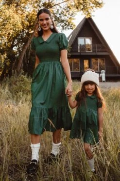 Mini Addie Dress In Green - FINAL SALE -Ivy City Co Dress Addie Green 1 4dd37c59 8919 483d a373 237c490b466e 368409