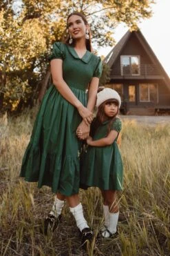 Mini Addie Dress In Green - FINAL SALE -Ivy City Co Dress Addie Green 3 471501