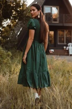Addie Dress In Green - FINAL SALE -Ivy City Co Dress Addie Green 9 177656