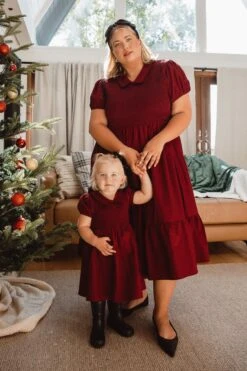 Mini Addie Dress In Wine - FINAL SALE -Ivy City Co Dress Addie Wine 03 177639