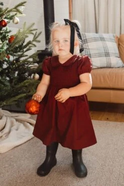 Mini Addie Dress In Wine - FINAL SALE -Ivy City Co Dress Addie Wine 08 165894