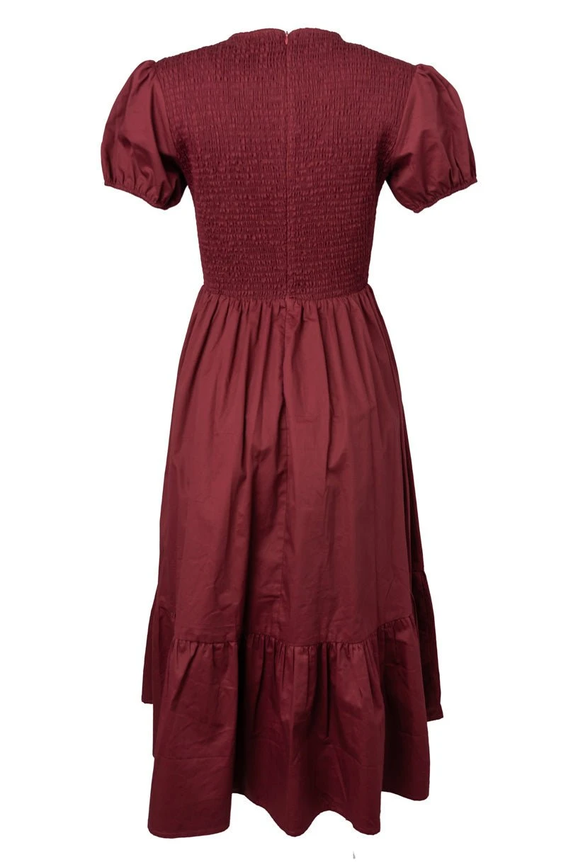 Addie Dress In Wine - FINAL SALE 4 Addie Dress In Wine - FINAL SALE - Image 4