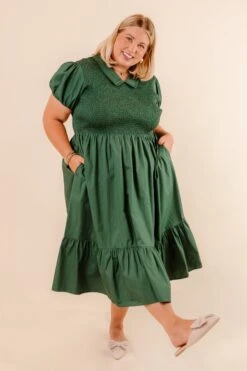 Addie Dress In Green - FINAL SALE -Ivy City Co Dress AddieGreen Studio H23 2 164303