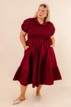 Addie Dress In Wine - FINAL SALE 22 Addie Dress In Wine - FINAL SALE -Ivy City Co Dress AddieWine Studio H23 1 932682