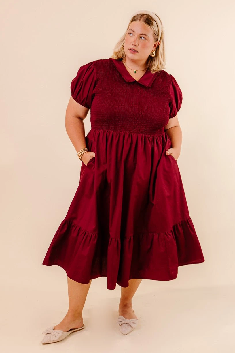 Addie Dress In Wine - FINAL SALE 10 Addie Dress In Wine - FINAL SALE - Image 10