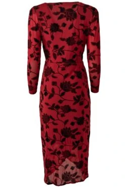 Amaya Burnout Dress In Red - FINAL SALE -Ivy City Co Dress Amaya red back 2 247247