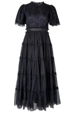 Anastasia Dress In Black -Ivy City Co Dress AnastasiaBlack front 944205