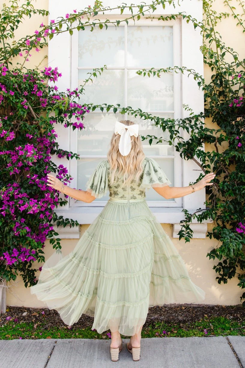 Anastasia Dress In Sage 2 Anastasia Dress In Sage - Image 2