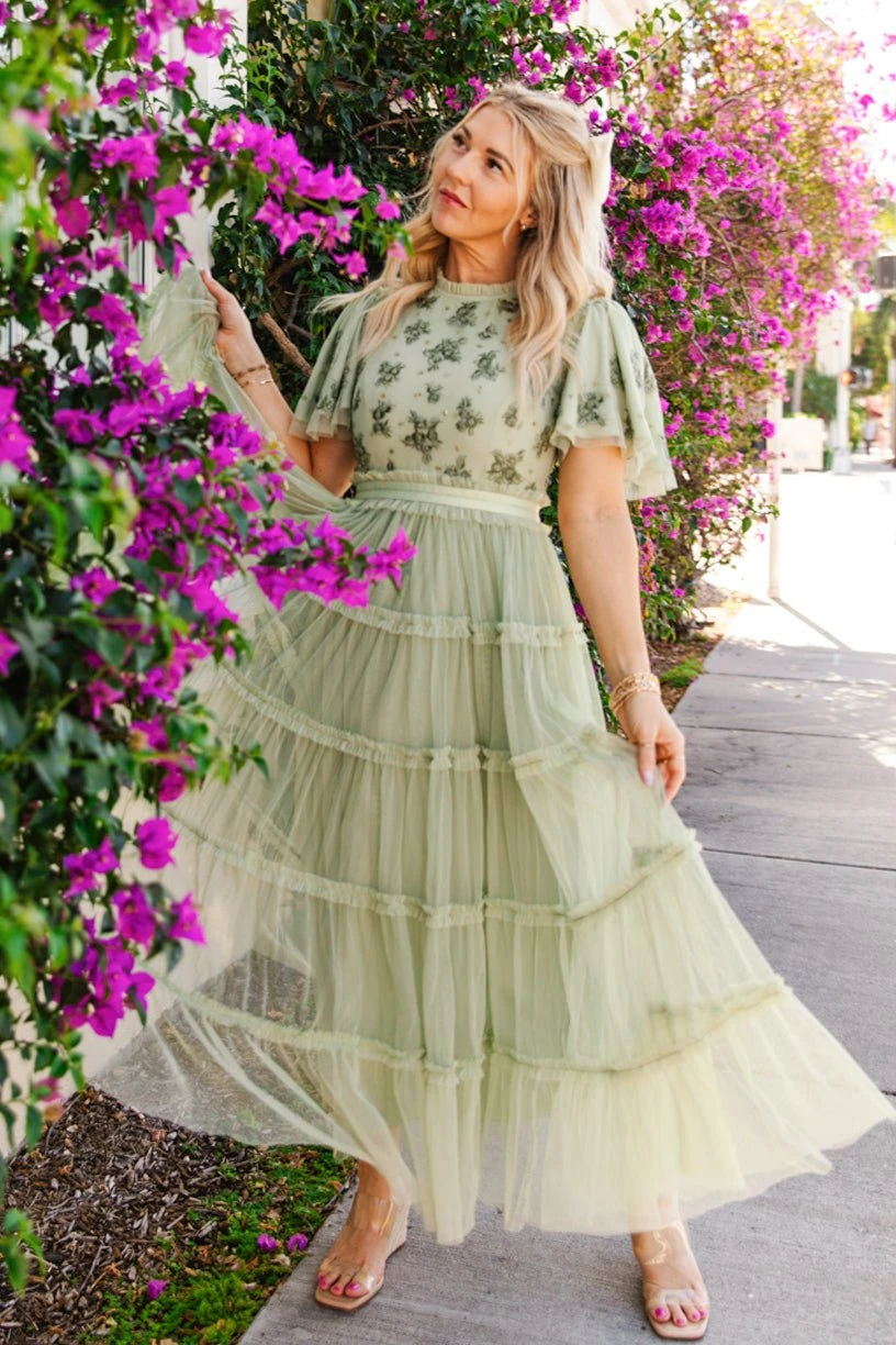 Anastasia Dress In Sage 1 Anastasia Dress In Sage