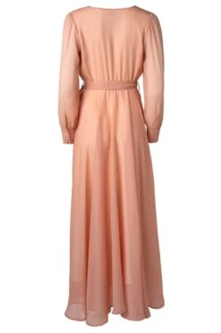 Andie Dress In Apricot Crush -Ivy City Co Dress Andie orange back 765534