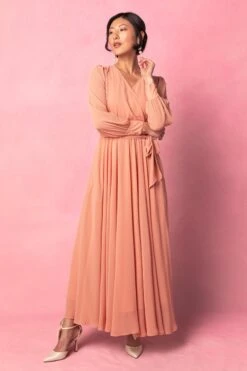 Andie Dress In Apricot Crush -Ivy City Co Dress AndieApricot2 606502