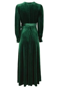 Andie Dress In Emerald Velvet - FINAL SALE -Ivy City Co Dress AndieEmeraldVelvet Back 3ca7a408 e2b0 4945 b80f 5e620e821aba 422763