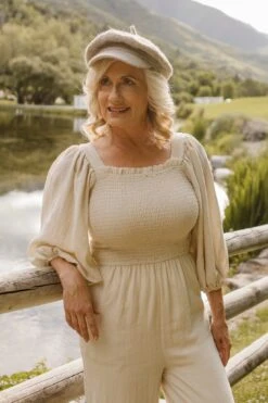 Arianna Jumpsuit In Cream -Ivy City Co Dress AriannaJumpsuit ConradRanch F23 6