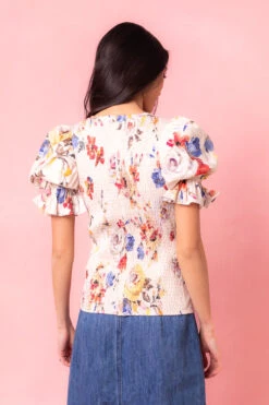 Coco Top In Cream Floral -Ivy City Co Dress BallerinaCocoTop Studio Spring3 5