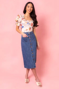 Coco Top In Cream Floral -Ivy City Co Dress BallerinaCocoTop Studio Spring3 6