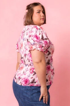 Ballerina Top In Pink Floral -Ivy City Co Dress BallerinaPinkTop Studio Spring3 6