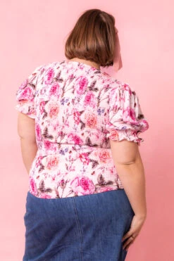 Ballerina Top In Pink Floral -Ivy City Co Dress BallerinaPinkTop Studio Spring3 7