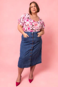 Ballerina Top In Pink Floral -Ivy City Co Dress BallerinaPinkTop Studio Spring3 8