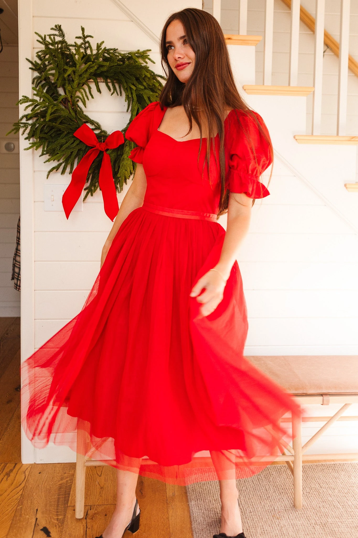 Ballerina Dress In Red - FINAL SALE 2 Ballerina Dress In Red - FINAL SALE - Image 2