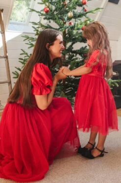 Ballerina Dress In Red - FINAL SALE 15 Ballerina Dress In Red - FINAL SALE -Ivy City Co Dress BallerinaRed 5