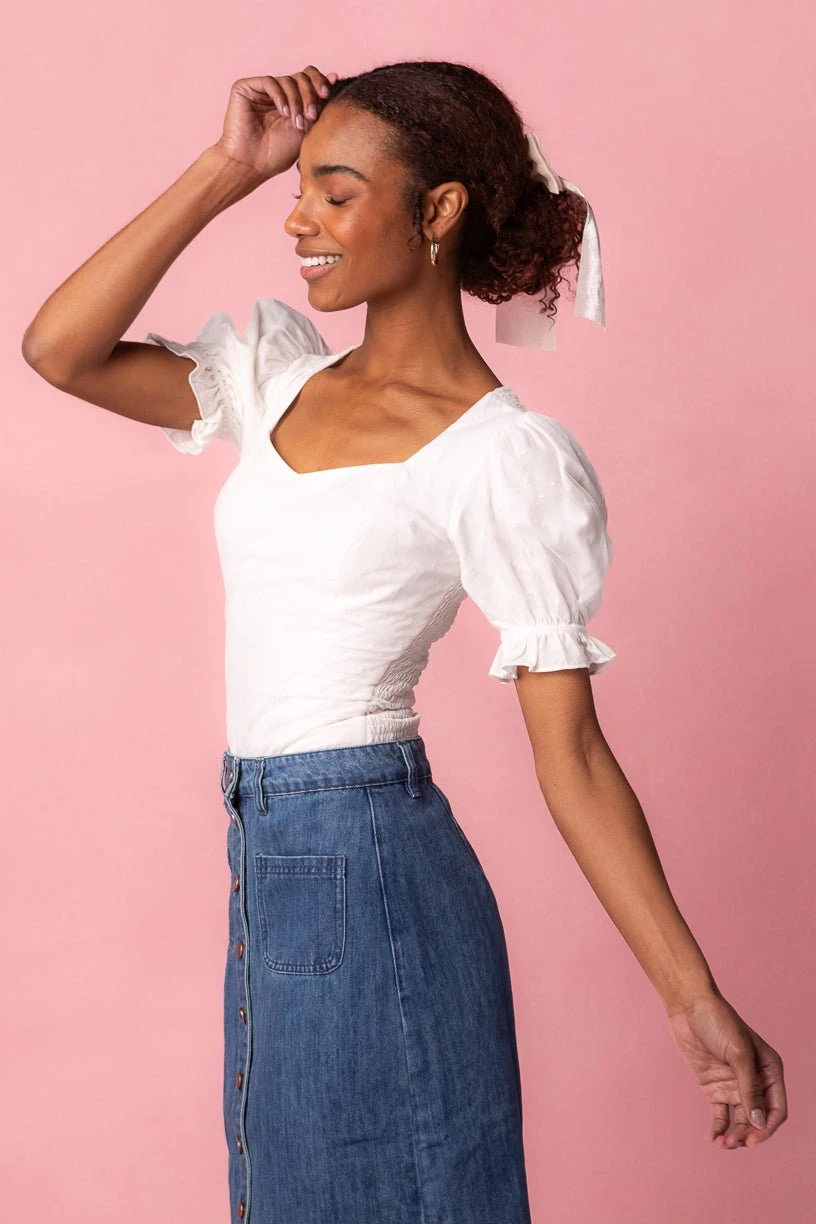 Ballerina Top In White 3 Ballerina Top In White - Image 3