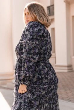 Catherine Dress In Dark Floral - FINAL SALE -Ivy City Co Dress Catherine MonsonBuilding W23 39 799019