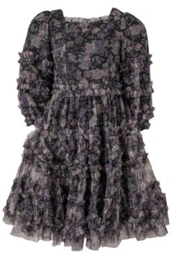 Mini Catherine Dress In Dark Floral - FINAL SALE -Ivy City Co Dress CatherineDressDarkFloral front mini 634863