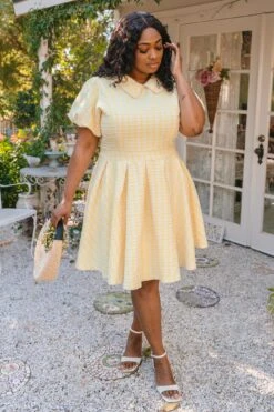 Celine Dress In Yellow -Ivy City Co Dress Celine CAgradens Easter24 11