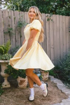 Celine Dress In Yellow -Ivy City Co Dress Celine CAgradens Easter24 8 969511