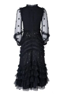 Claire Dress In Black Sequin 12 Claire Dress In Black Sequin -Ivy City Co Dress ClaireBlackSequin back 840107