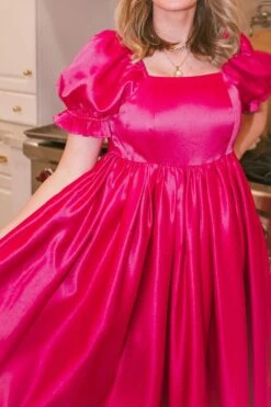 Coco Dress In Hot Pink - FINAL SALE 16 Coco Dress In Hot Pink - FINAL SALE -Ivy City Co Dress CocoHotPink TashHome H23 19 201395