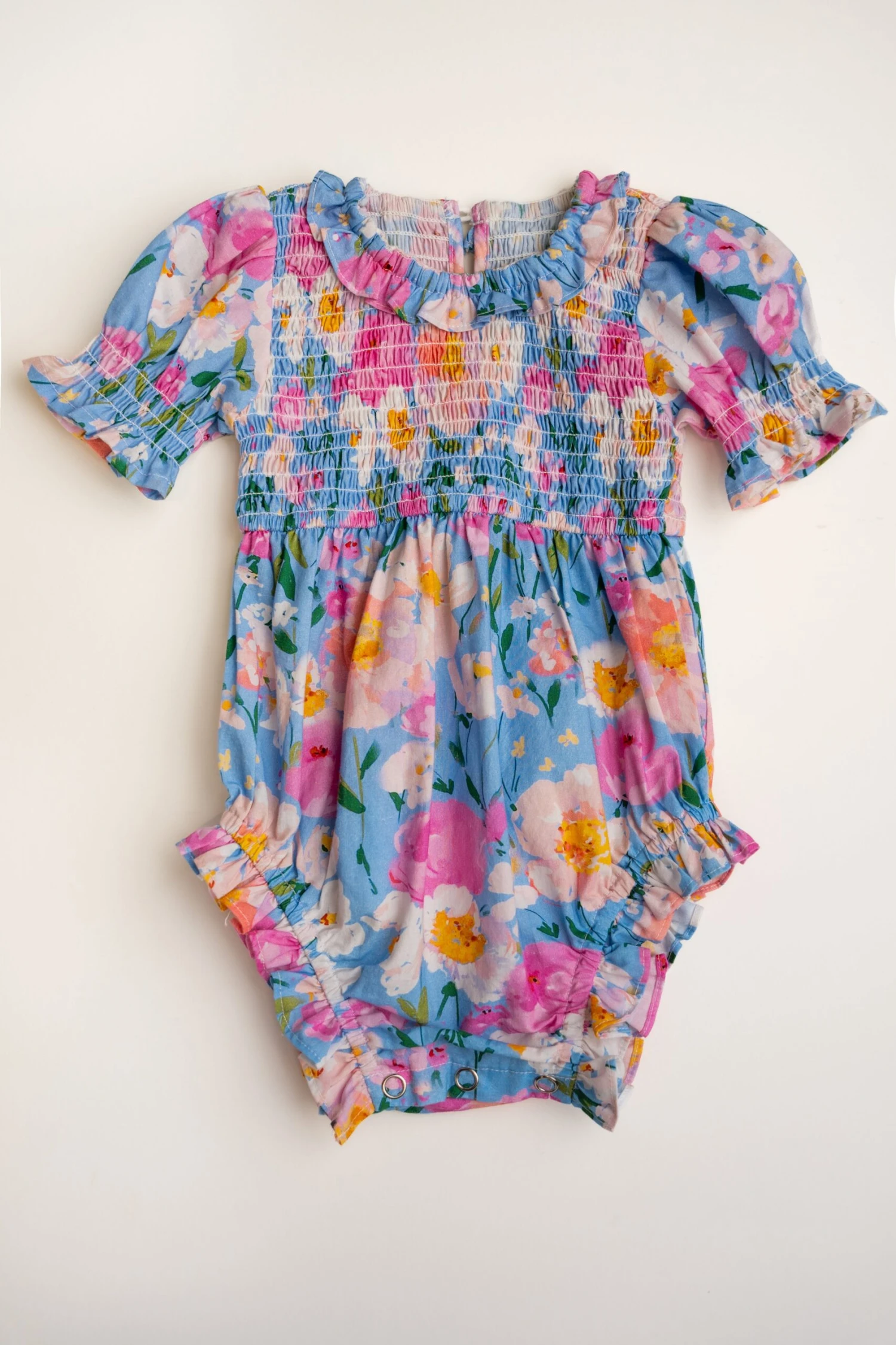 Baby Delia Romper In Blue 1 Baby Delia Romper In Blue
