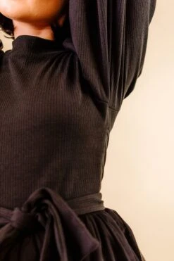 Cosette Midi Dress In Black - FINAL SALE -Ivy City Co Dress CosetteBlack Studio F23 10 995629