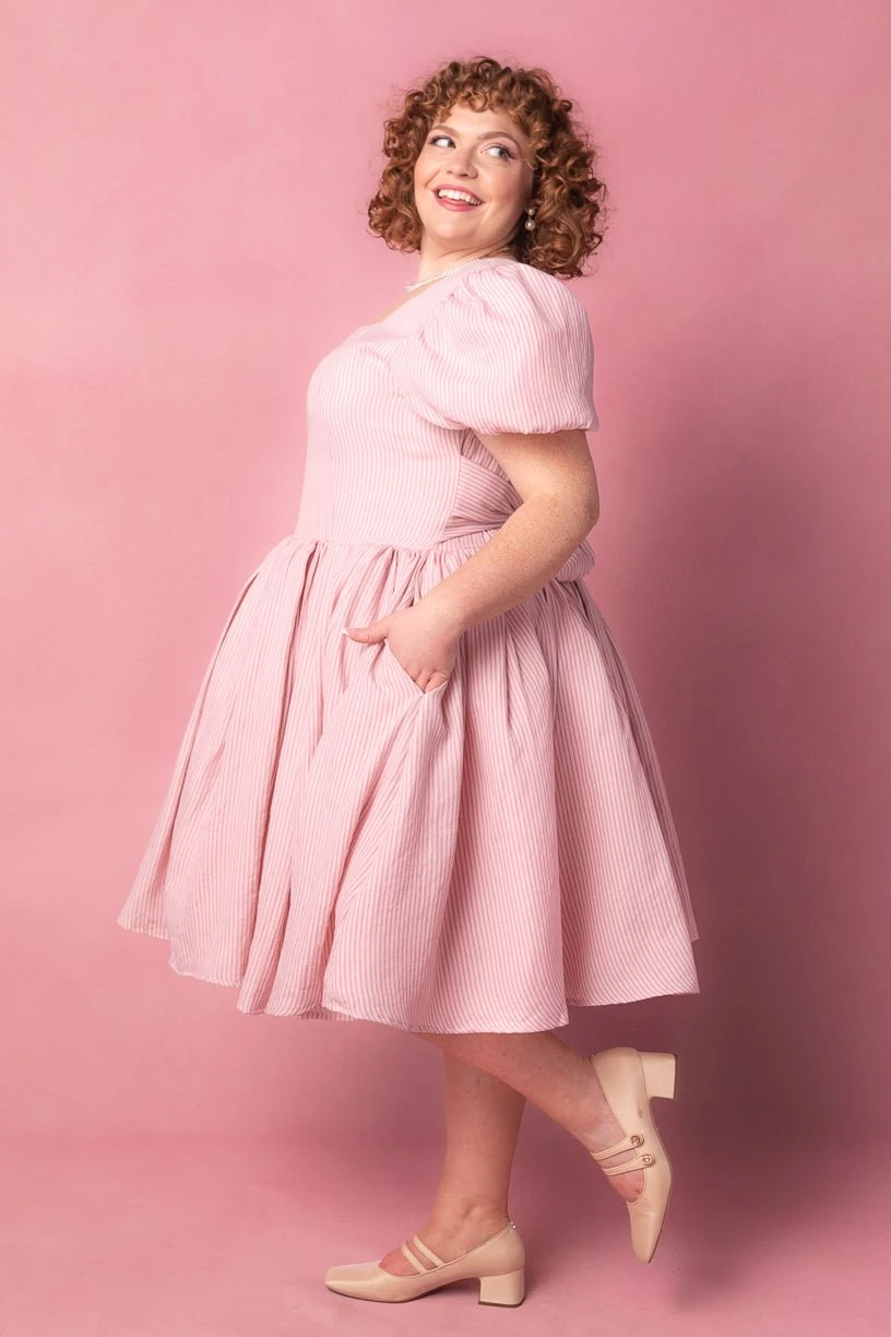 Cupcake Dress In Pink Stripe 9 Cupcake Dress In Pink Stripe - Image 9