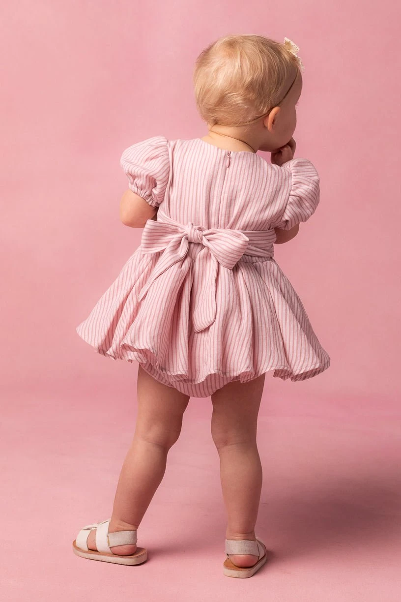 Baby Cupcake Dress Set In Pink Stripe 8 Baby Cupcake Dress Set In Pink Stripe - Image 8