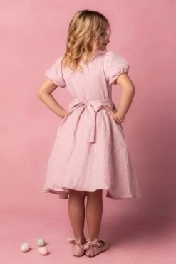 Mini Cupcake Dress In Pink Stripe -Ivy City Co Dress CupcakePink Studio Easter24 18 575615