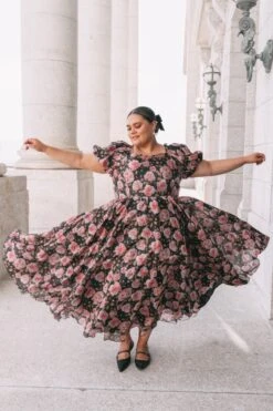 Melody Dress In Midnight Rose -Ivy City Co Dress DSC06261 890467