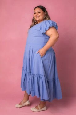 Dahlia Dress In Blue -Ivy City Co Dress DahliaBlue studio 4 944641
