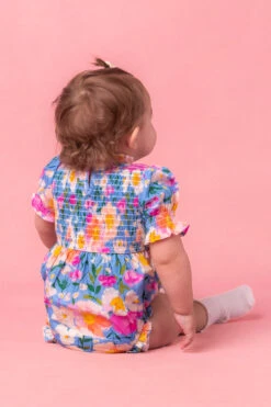 Baby Delia Romper In Blue 11 Baby Delia Romper In Blue -Ivy City Co Dress DeliaBlue Studio Spring3 13