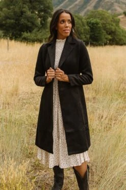 Sloane Coat In Black - FINAL SALE -Ivy City Co Dress DeliaDitsyFloral QuietMeadows F23 25 697013