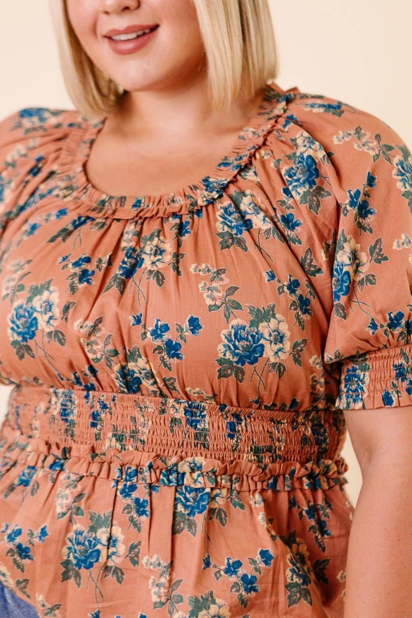 Elena Top In Brown Floral - FINAL SALE 8 Elena Top In Brown Floral - FINAL SALE - Image 8